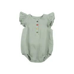 Summer New Baby Nordic Style Clothes Ins Children's Baby Small Flying Sleeve One-Piece Rompers