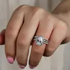 Zircon High Quality Zircon Engagement Rings 925 Sterling Silver Diamond Ring For Women