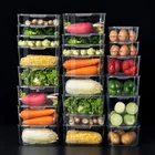 Food Food Refrigerator Plastic Storage Custom Plastic Transparent Refrigerator Food Storage Containers