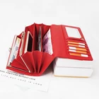 Saffinao PU Leather Full Grain Leather Ladies Clutch Bag Customize Logo Woman Wallet