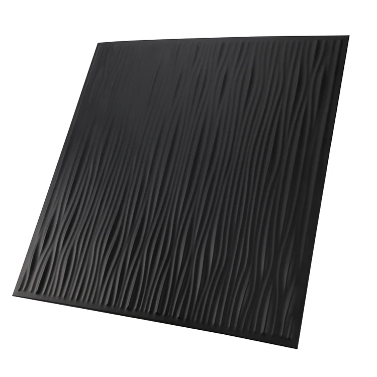 Interior decoration insulated materials glue up 2x2 pvc ceiling tiles