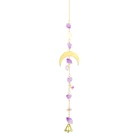 Natural Drop Shipping Home Hanging Decoration Natural Stone Shape Moon Crystal Prism Sun Catcher
