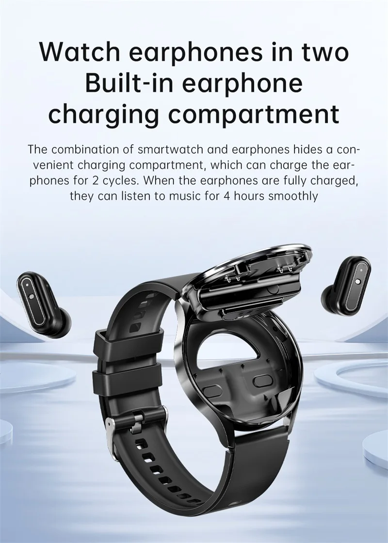 X10 2 in 1 Smart Watch with TWS Earbuds NFC IP67 Waterproof Fitness Tracker 1.39" HD Touchscreen Heart Rate SpO2 Monitor Sport Smartwatch for Men (7).jpg
