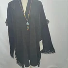 Coat V Neck Design Knitted Long Sweater Top Outwear Coat For Women