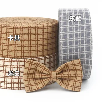 Checkered cloth Fold Over Elastic Ribbon Binding Bias Tape for Clothing Cotton Webbing Strap