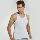 Cotton 100% Cotton Gym Fitness Breathable Ribbed Absorb Sweat Wife Beater Tank Tops Men
