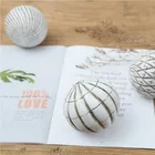 White Finely Processed Resin Family Home Decor Delicate White Balls Ornaments Unique Artificial Ball Crafts