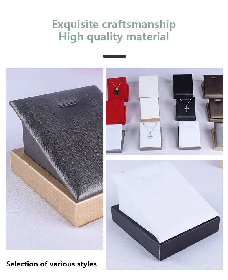 product custom small luxury jewellery jewelry diamond crystal necklace earrings studs showcase displays show trays sets for wall racks-1