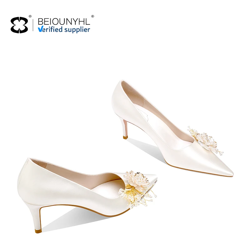 new luxury Summer sequin cloth Women Shoes Fashion Pointed-toe Thin Heels Pumps For Female Banquet wedding shoes for bride