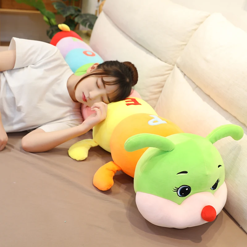 Hot Selling Plushies Toy Dolls Cute Kawaii's Long Caterpillar Peluches Toy Pillow Bed Pillow Cushion Sofa Decoration