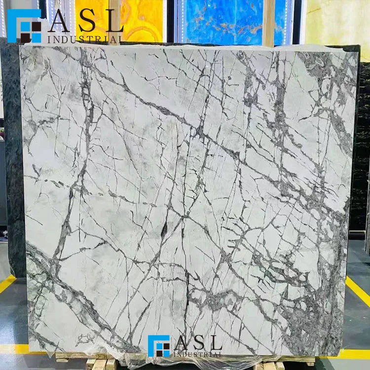 Wholesale invisible grey gold marble slab