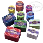 Chips Poker Chip Set Bvvs Quality Of Casinos 3-layer Crystal Plastic French Chips ACRYLIC Poker Chip Set