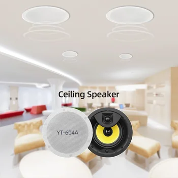 YATAO 8ohm 70v-100v BT hanging 6 inch 8 inches mounted system pa black home theatre speaker set in ceiling speakers