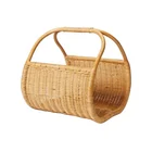 Wicker Holder OEM/ODM Service Handmade Wicker Light Woven Magazine Holder Storage Basket Natural Charm With Lowest Price