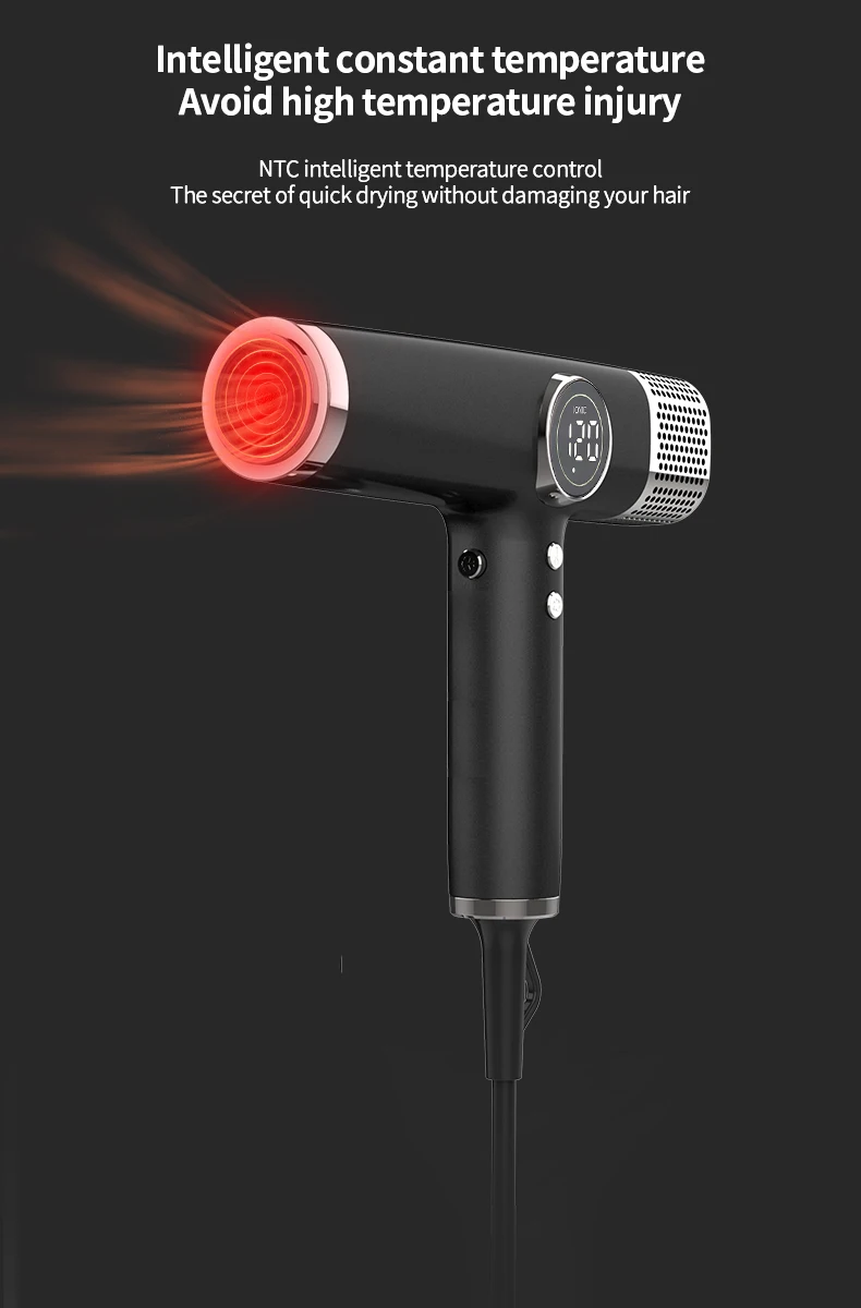 1600W hot sale Negative Ion bldc brushless High Speed Hair Dryer With 3 Levels hairdryer professional salon mini travel