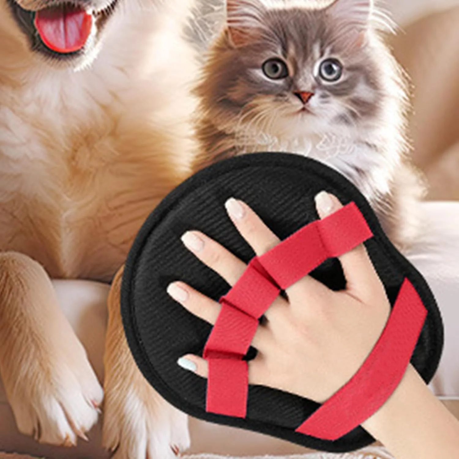 Hot Electrostatic Pet Hair Removal Gloves Reusable Cat Dog Hair Remover for Couch Curtain Upgraded Animal Fur Removal Tool supplier
