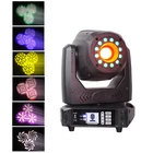 LED 100W Mini Moving Head Spot DMX DJ Light With Prism And RGB Strip Ring
