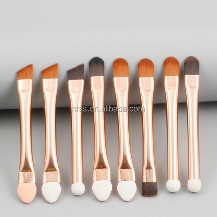 High Quality Mini Double Sided Head Part Concealer Eyebrow Cosmetic Brush Makeup Small Dual Ended Eye Detailer Eyeshadow Sponge