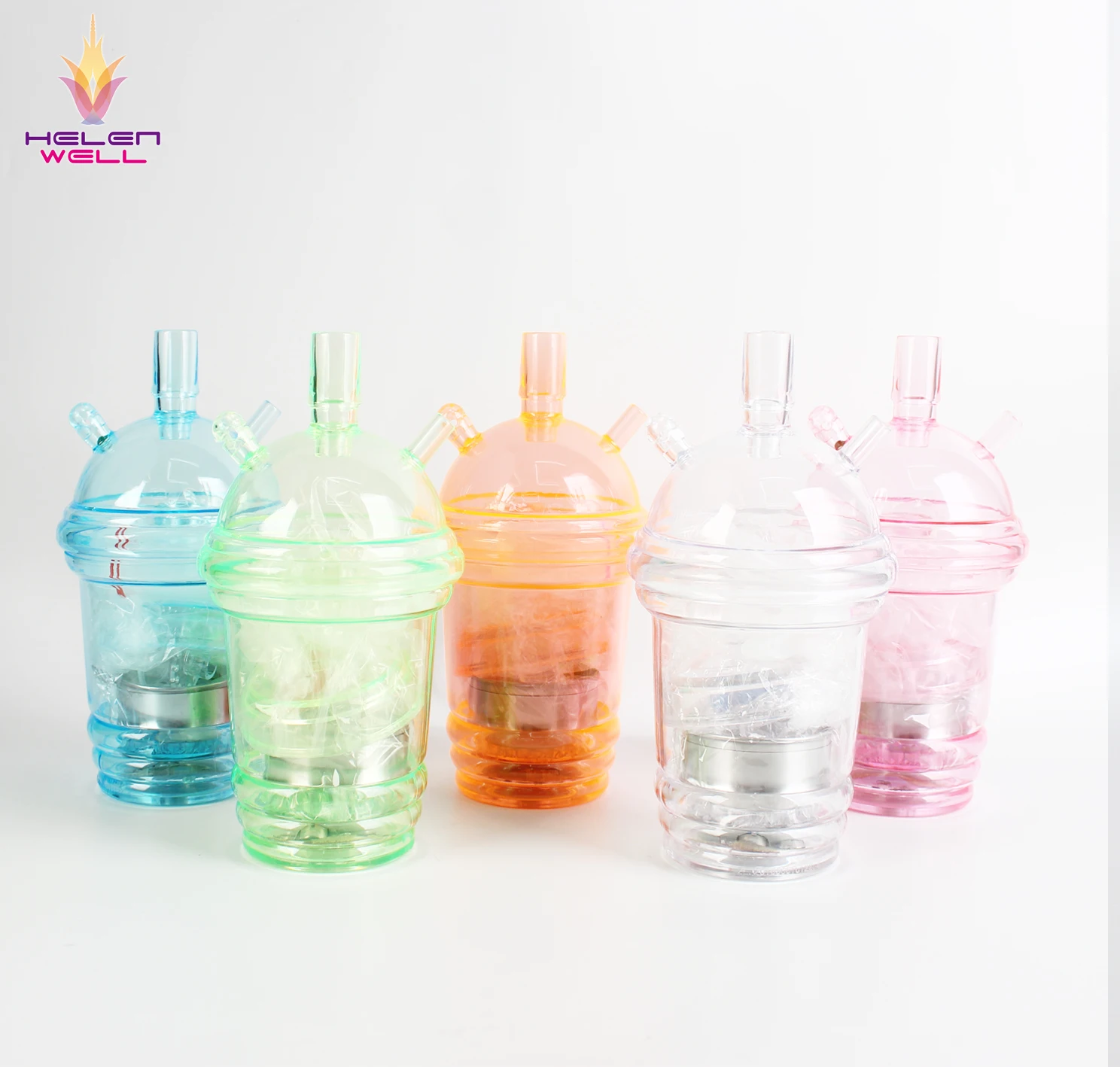 Wholesale Plastic Cup Holder Hookah Cups Sublimation Hokah With Led