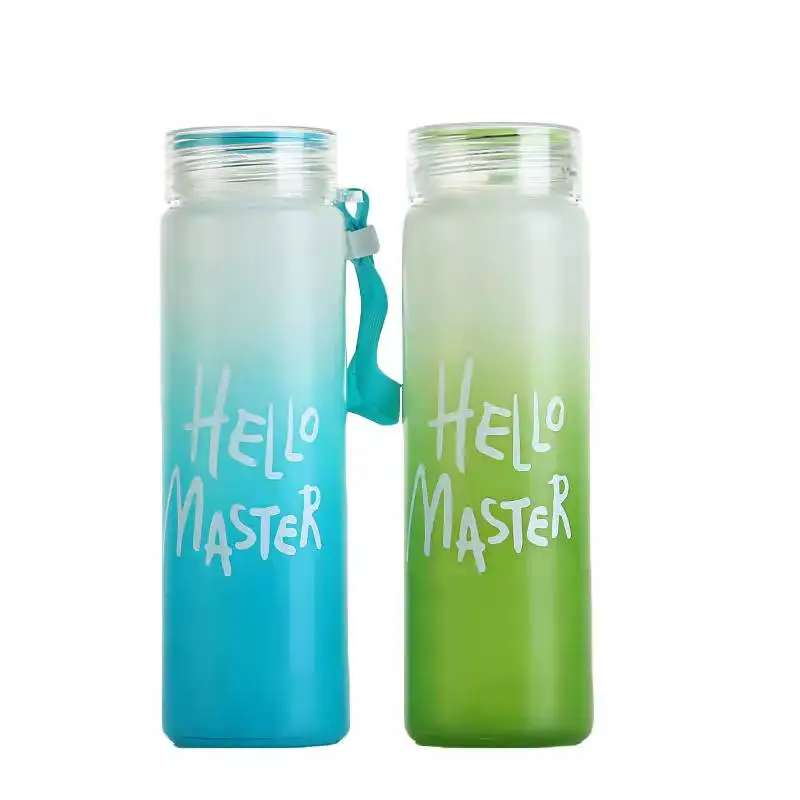 New Nice Glass Fashion Simple Water Cup Wild Student Gift Water Cup 400ml high value big fat cup water bottle cute adult general
