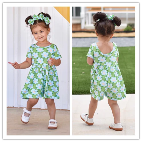 Customized fashion toddler baby girl summer casual dress 2022 boutique sexy design kids dresses little girl clothing