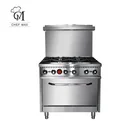 Range Commercial Custom ETL Griddle USA America Burner Gas Furnace Cooking Pot Stove Range With Oven