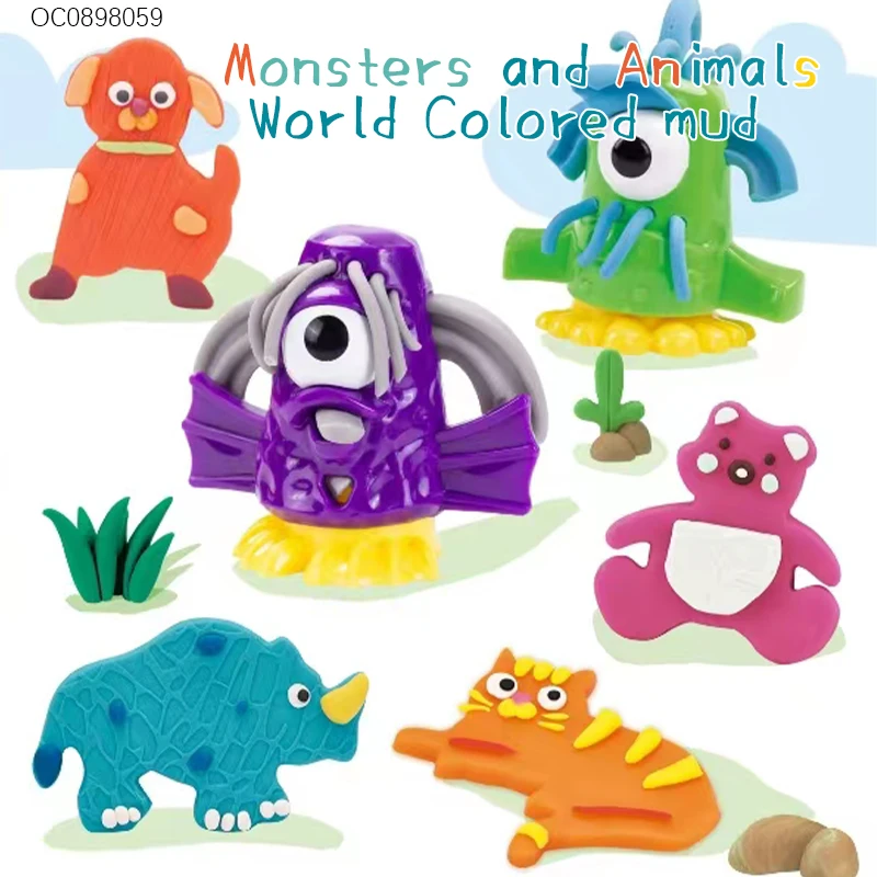 Dinosaur modelling clay educational playdough toys baby toys creative plastic 3d diy clay play dough for kids