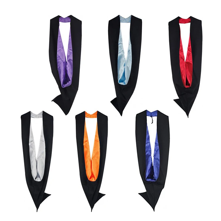 Premium polyester satin material with matte finish quality Close-up of matte finish graduation hood fabric texture