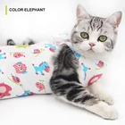 Clothes Summer Print Bow Tie Bandage Cat Clothes Surgical Gown After Licking Injury Prevention Suit