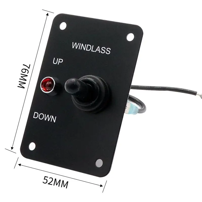 12V  Anchor Windlass Up/Down Toggle Switch Panel With Red LED  Light For Marine