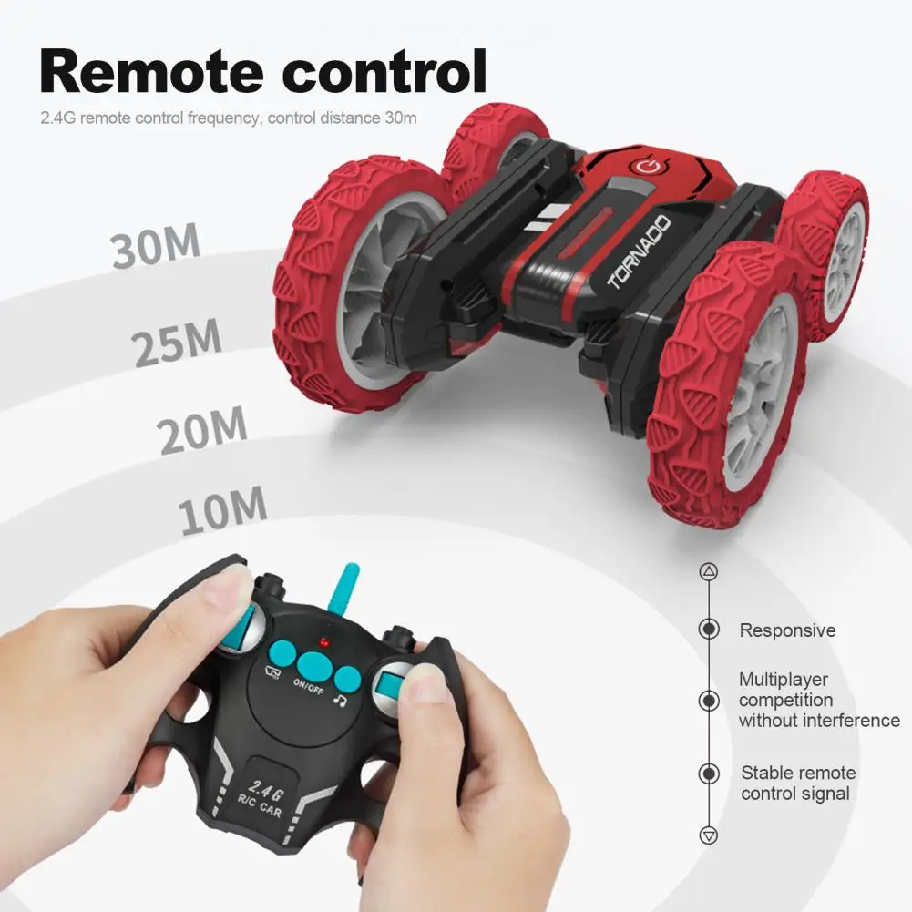 2.4G Remote Control Stunt Drift Car 360 Degree Rotating Rollover Torsion Rc Cars Double-Sided Stunt Vehiches Toys