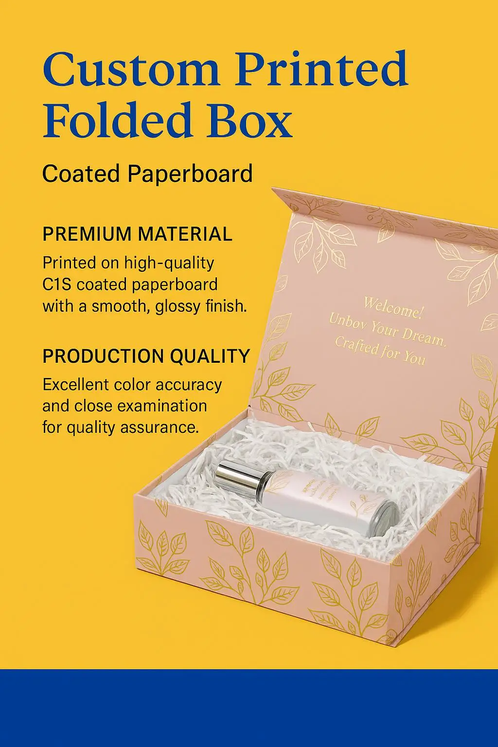 Eco Friendly Recycled Art Paper Gift Box for Beauty Product Skincare Packaging Carton - detail 3