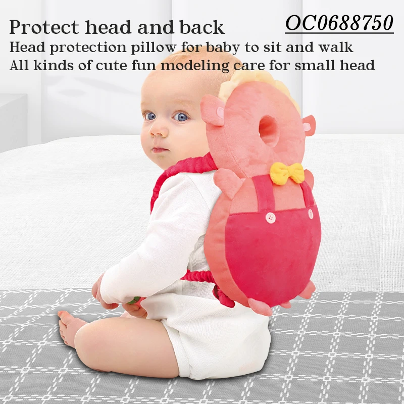 Modern novel design funny comfort plush toy anti-fall pillow for baby
