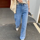 Jeans Classic Wild Light Blue Womens Jeans Women Loose Jeans Straightleg Highwaisted Jeans