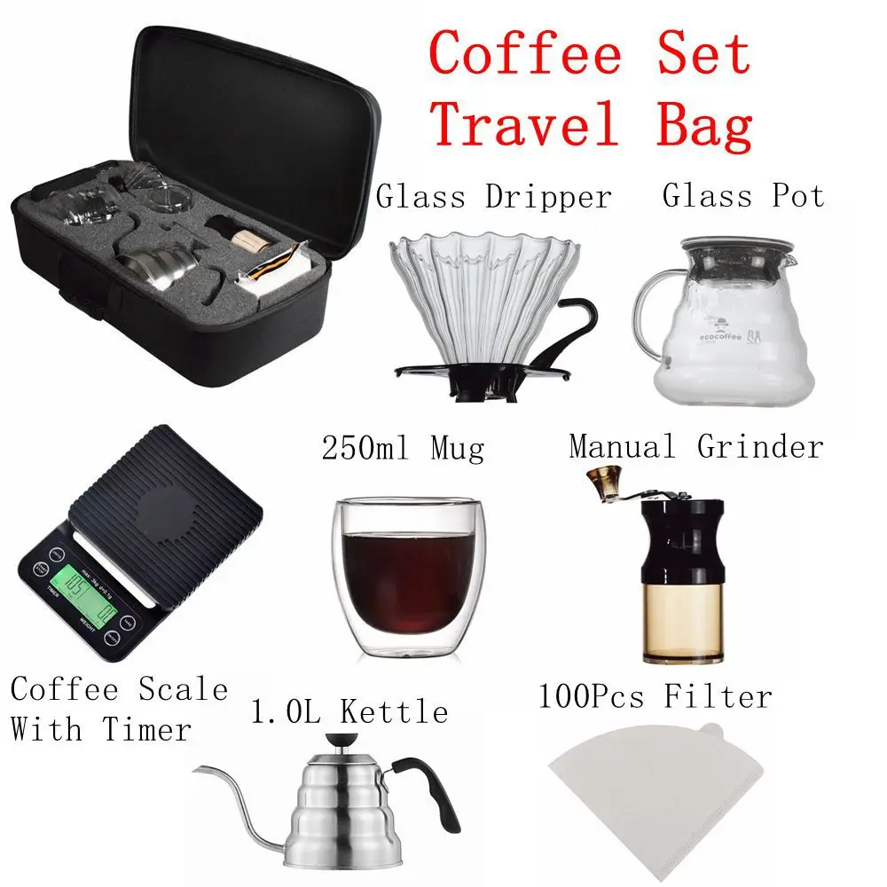 All In 1 Coffee Accessories Outdoor Camping V60 Coffee Travel Bag Gift