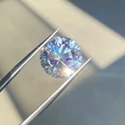 Wholesale Lab Grown Moissanite Stone Diamond 6.5mm White Moissanite Diamond Price Per Carat Engagement Ring Earring Jewelry