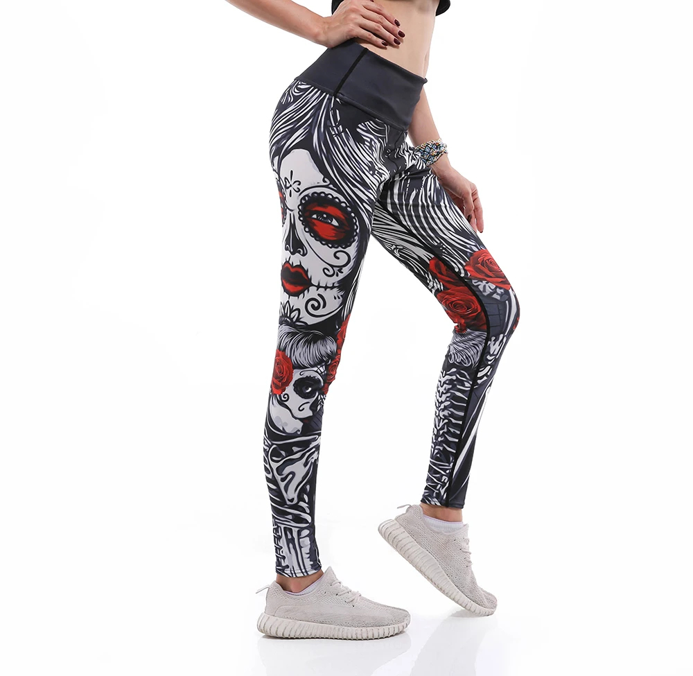 skull workout leggings