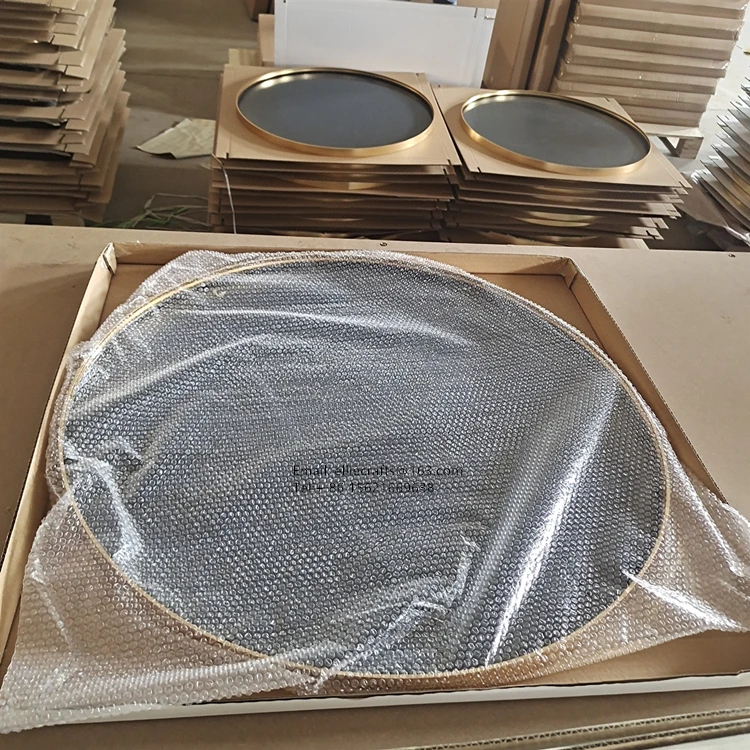 Aluminum round mirror