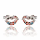 Stud Cz Moon Heart Zircon Stud Color Round Tree Earring CZ Color Zirconia Smile Earrings Stud
