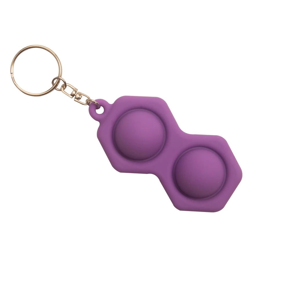 Silicone Rubber Decompression Toy Keychains Fidget Simple Carry Special Toys. 