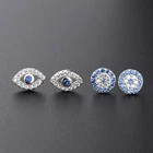 Blue Earrings Special Sterling Silver 5a Cubic Zirconia Blue Eye Cheap Wholesale Designer Earrings