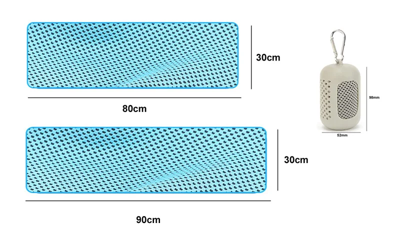 Trending Products Quick Cooling Summer Beach Towel Gym Sports Lightweight Fast Dry Microfiber Sport Towel with Silicone Case
