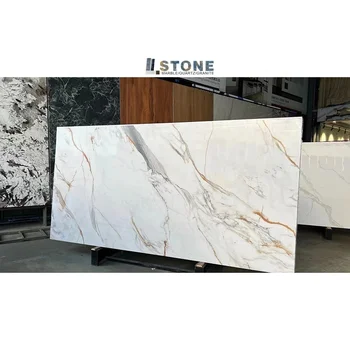 9mm,12mm,15mm Sintered stone Foshan Calacatta White marble tiles  cheap price