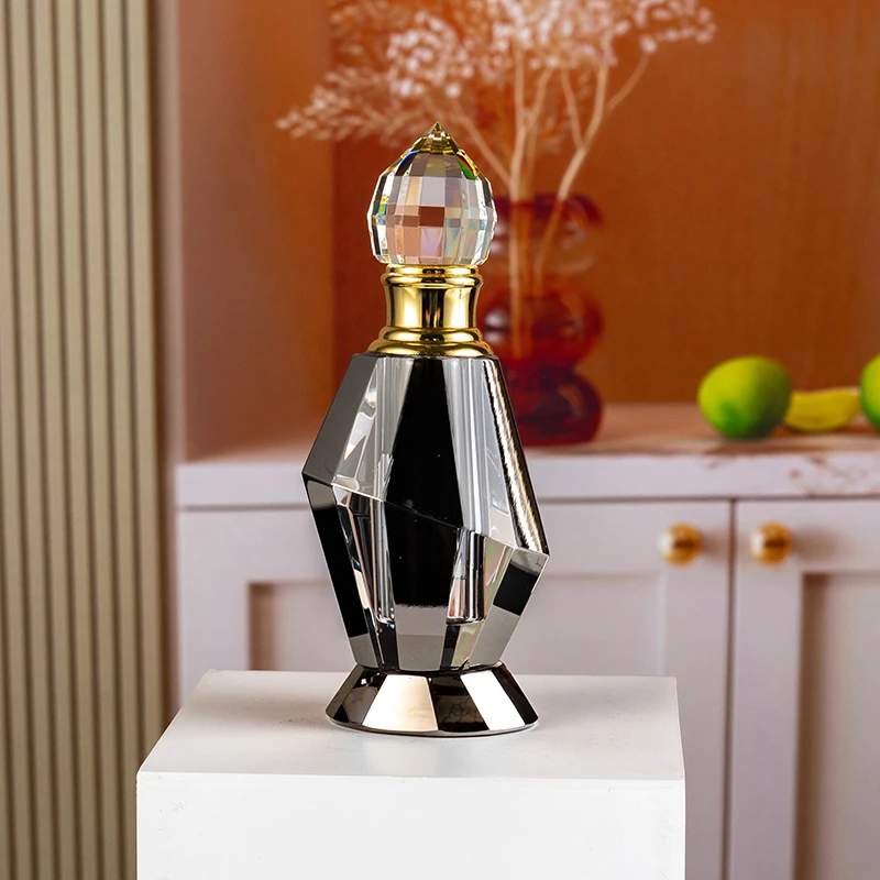 product new design beveled edge atmospheric 6ml glass empty bottle can be customized fashionable crystal perfume bottle-12