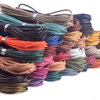 Leather Cord Cord 1.0mm/1.5mm/2.0mm Mixed Colors Round 100% Cowhide Real Leather Cord For Bracelet Making