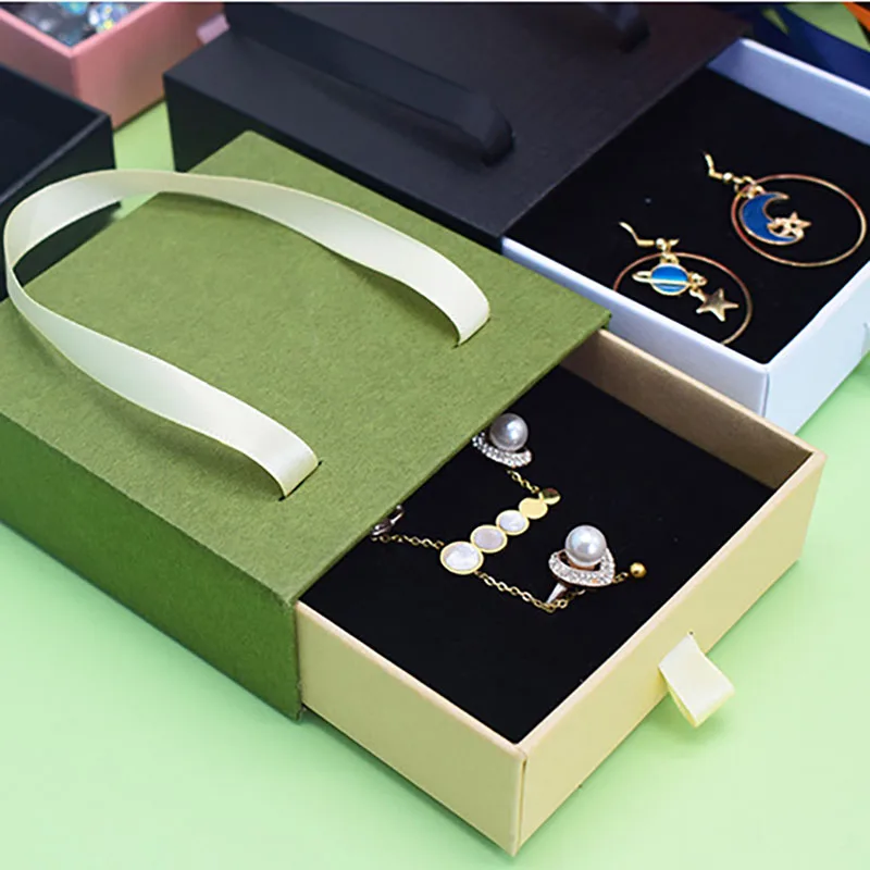 Customizable Eco-Friendly Drawer Jewelry Box Paper Organizers for Display and Storage