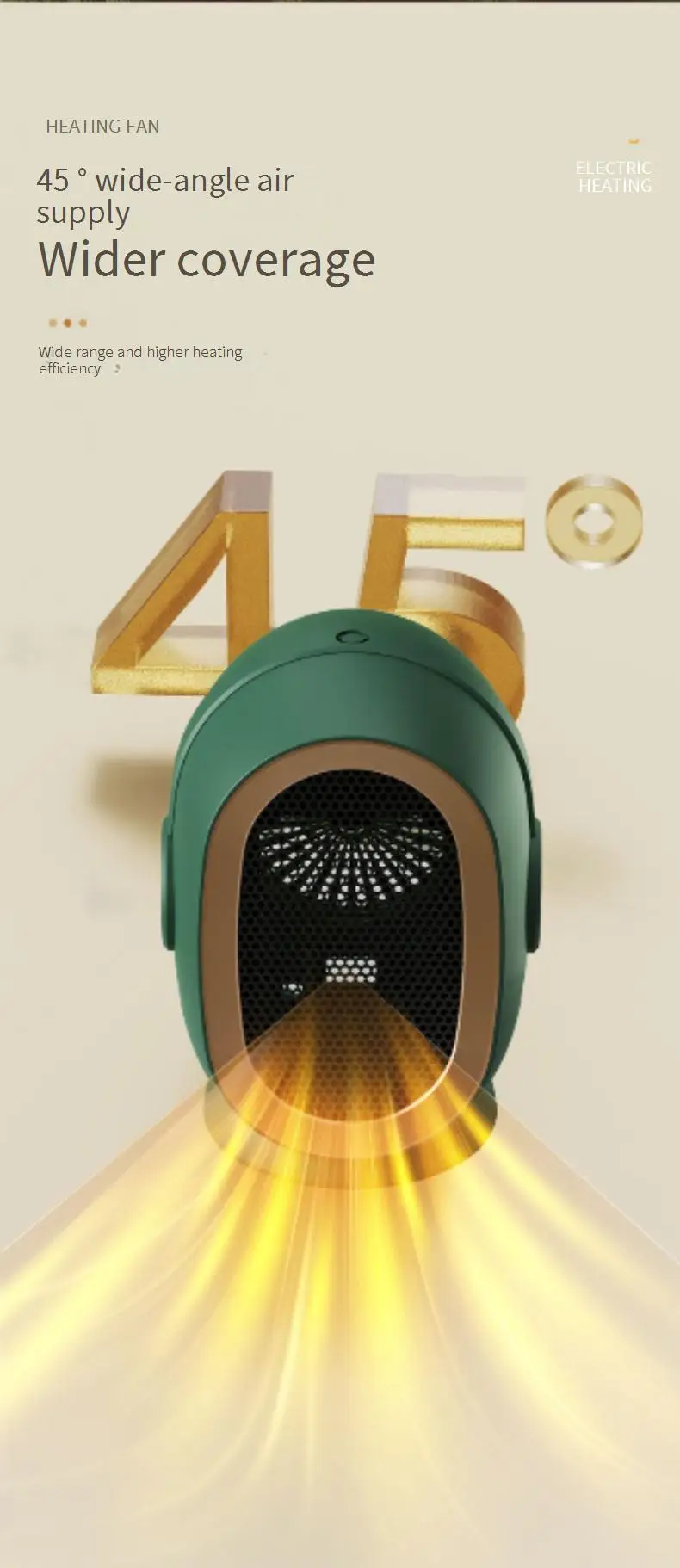 Portable Electric Heater, 220V, 1200W - detail 22