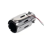 Muffler Muffler Tips Lihong LED88-B Fashion Stainless Steel Universal Blue Color LED Exhaust Muffler Tip