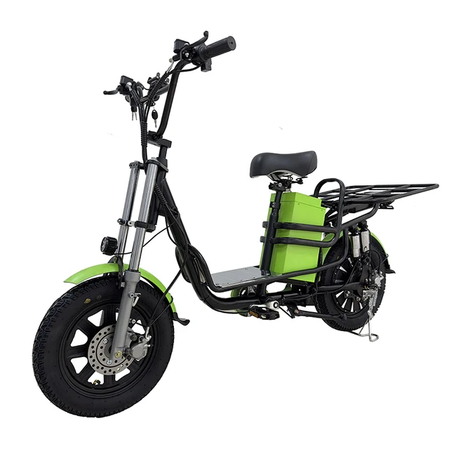 Electric Bicycle 500W 60V/21Ah Battery 2024 Courier Trunk Steel Frame Rear Hub Bluetooth Digital Features