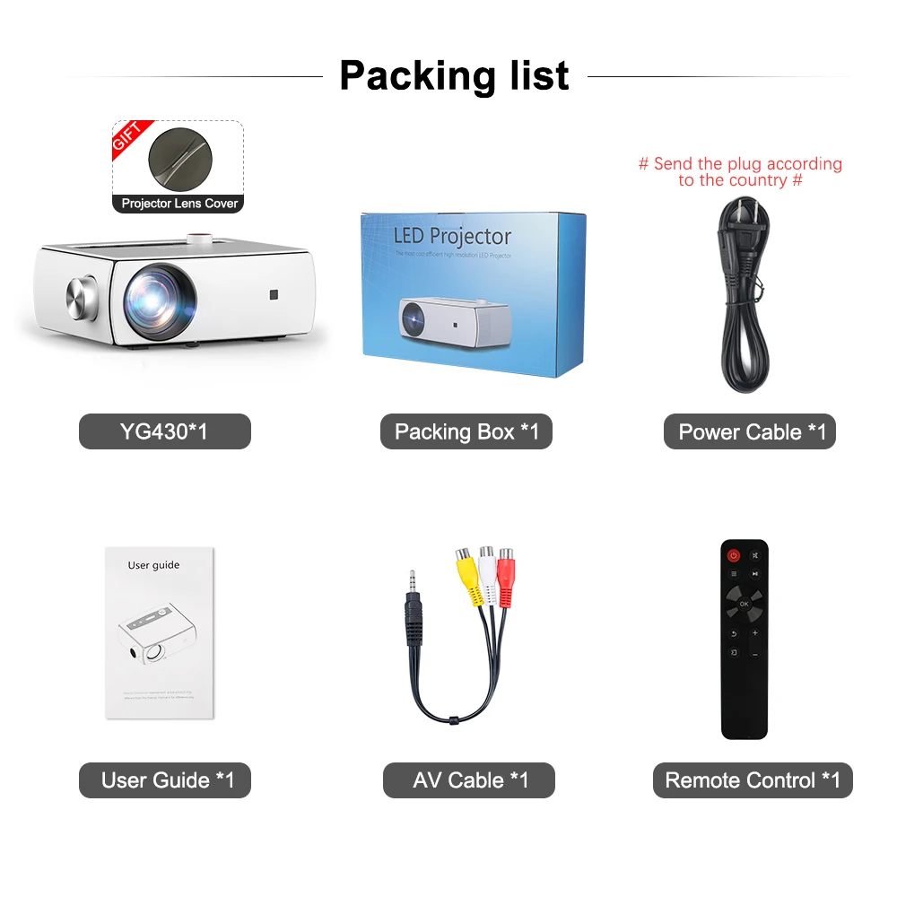 Full Hd Yg430 Projector Native 1920 X 1080p Led Video Home Cinema